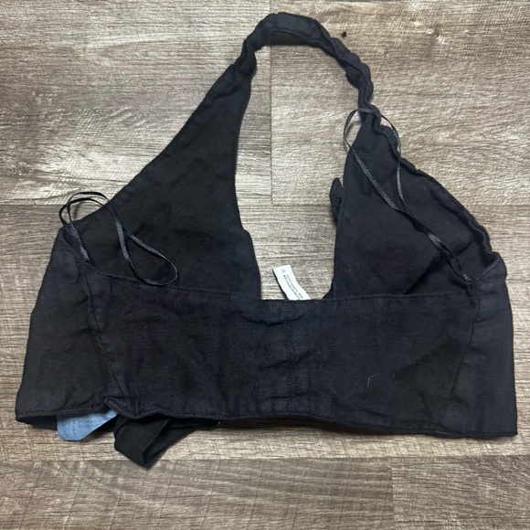 Zara Black Halter Neck Crop Top Size XS - Picture 5 of 5
